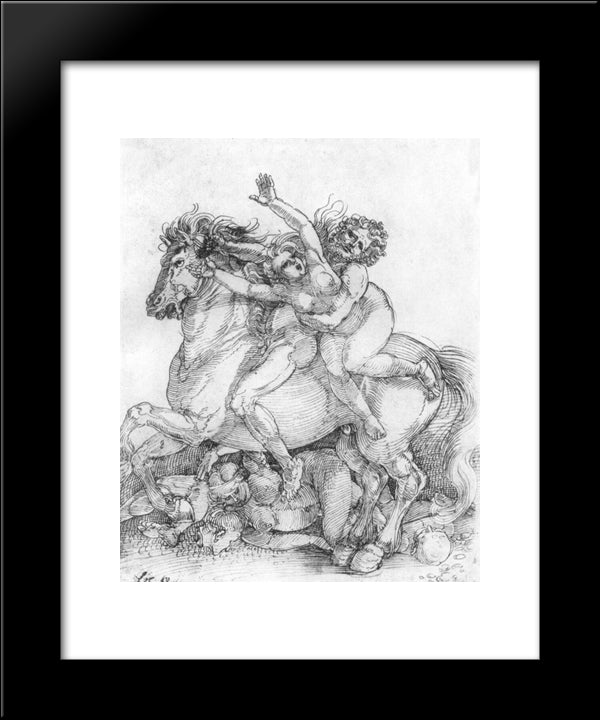 Abduction 20x24 Black Modern Wood Framed Art Print Poster by Durer, Albrecht