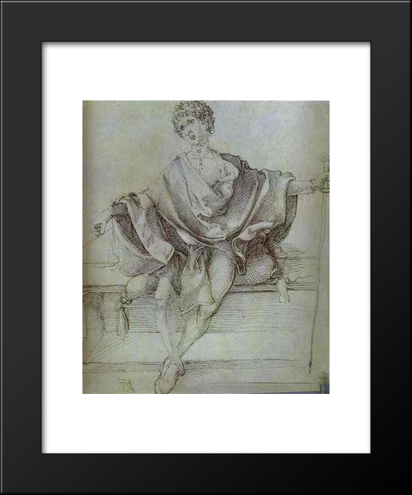 Allegory Of Justice 20x24 Black Modern Wood Framed Art Print Poster by Durer, Albrecht