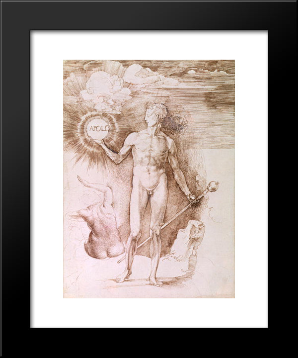 Apollo 20x24 Black Modern Wood Framed Art Print Poster by Durer, Albrecht