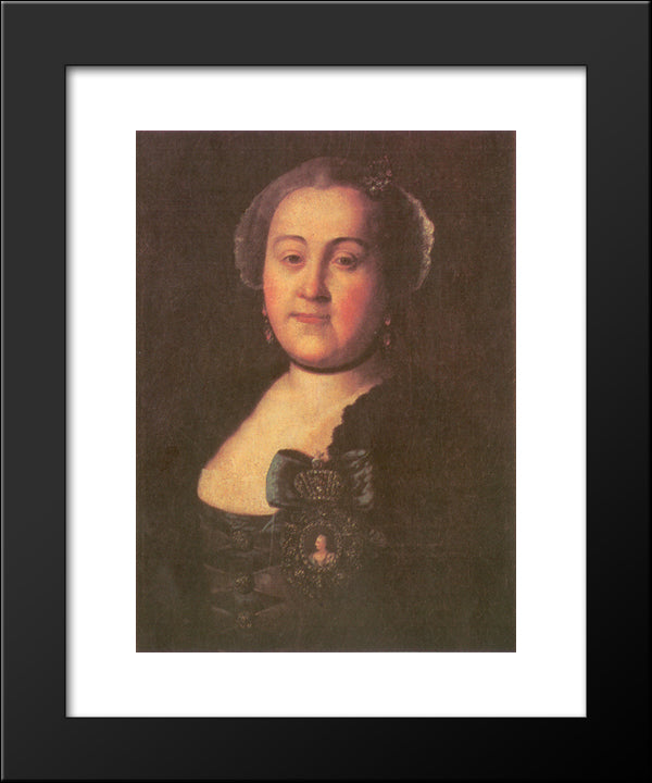 Portrait Of A Mistress Agrippina Leontyevna Apraksina 20x24 Black Modern Wood Framed Art Print Poster by Antropov, Aleksey
