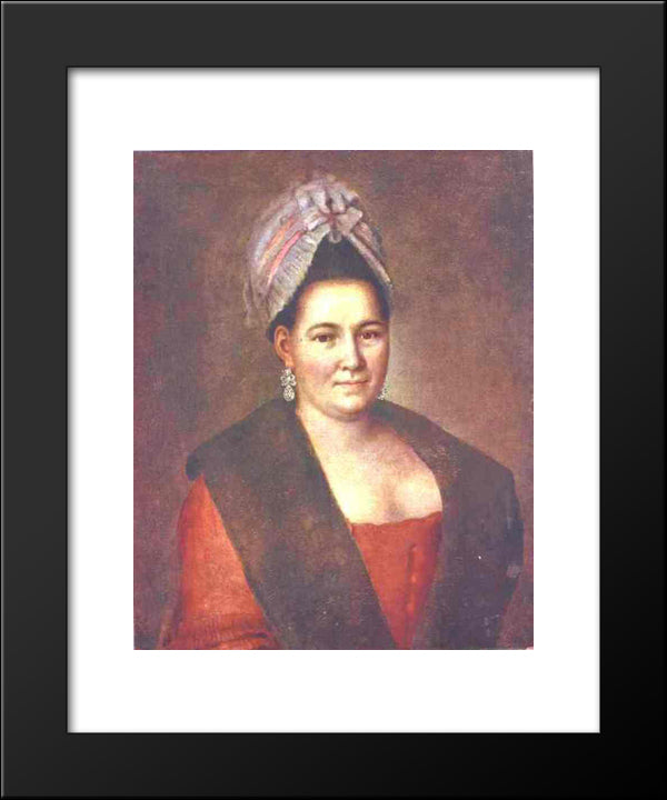 Portrait Of An Unknown Woman 20x24 Black Modern Wood Framed Art Print Poster by Antropov, Aleksey