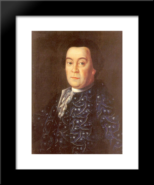 Portrait Of Brigadier Michael Dmitrievich Buturlin 20x24 Black Modern Wood Framed Art Print Poster by Antropov, Aleksey