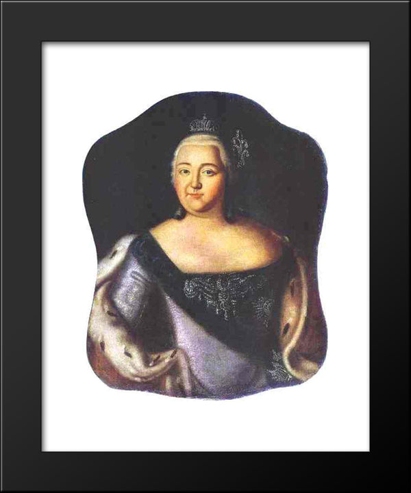 Portrait Of Empress Elizaveta Petrovna 20x24 Black Modern Wood Framed Art Print Poster by Antropov, Aleksey