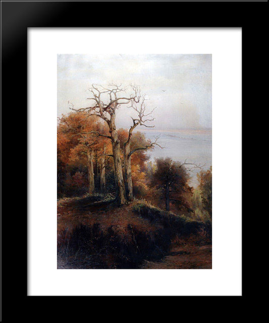 Autumn Forest. Kuntsevo (Damn Place) 20x24 Black Modern Wood Framed Art Print Poster by Savrasov, Aleksey