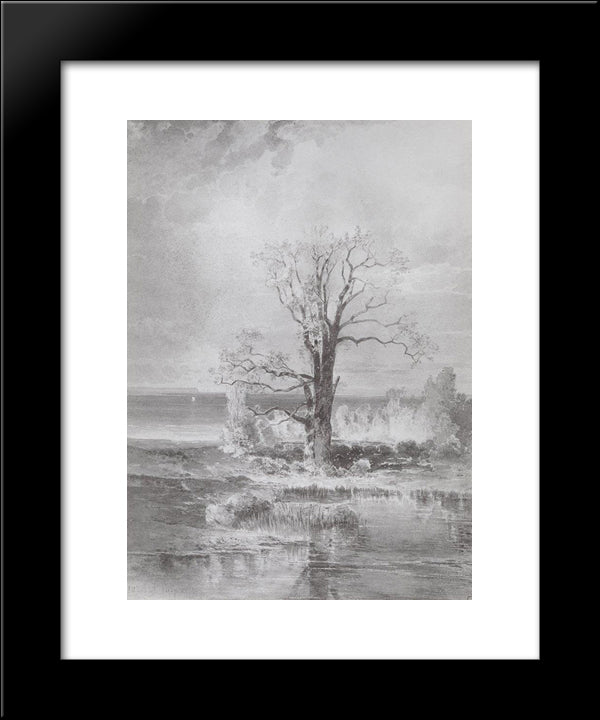 Autumn Landscape 20x24 Black Modern Wood Framed Art Print Poster by Savrasov, Aleksey