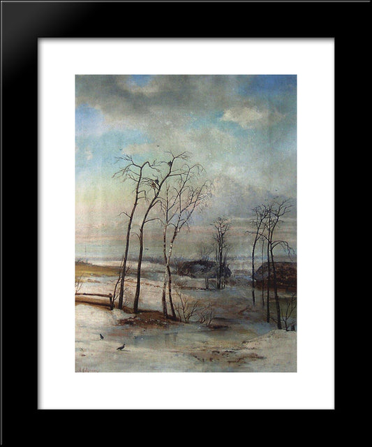 Breath Of Spring 20x24 Black Modern Wood Framed Art Print Poster by Savrasov, Aleksey