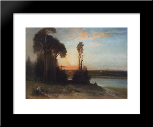By Evening 20x24 Black Modern Wood Framed Art Print Poster by Savrasov, Aleksey