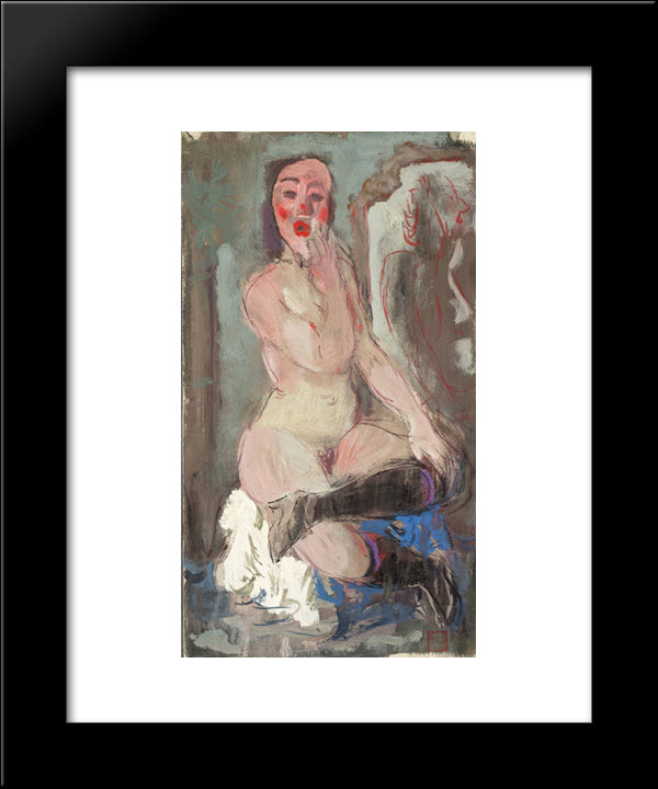 Nude 20x24 Black Modern Wood Framed Art Print Poster by Jacovleff, Alexandre
