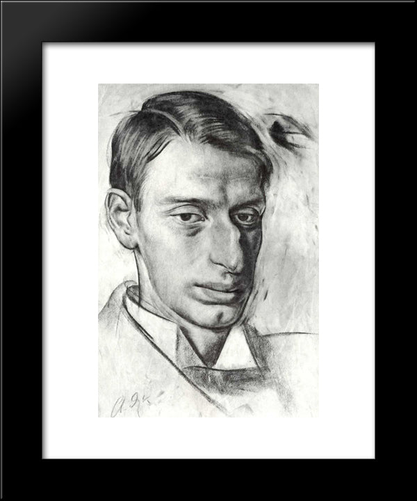 Portrait Of Nikolay Radlov 20x24 Black Modern Wood Framed Art Print Poster by Jacovleff, Alexandre