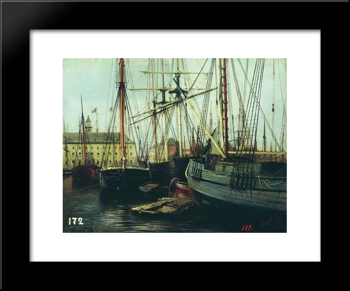 Antwerp, Belgium 20x24 Black Modern Wood Framed Art Print Poster by Bogolyubov, Alexey