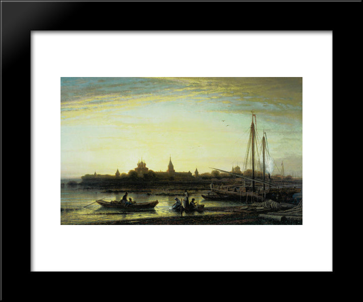 Ipatyev Monastery Near Kostroma 20x24 Black Modern Wood Framed Art Print Poster by Bogolyubov, Alexey