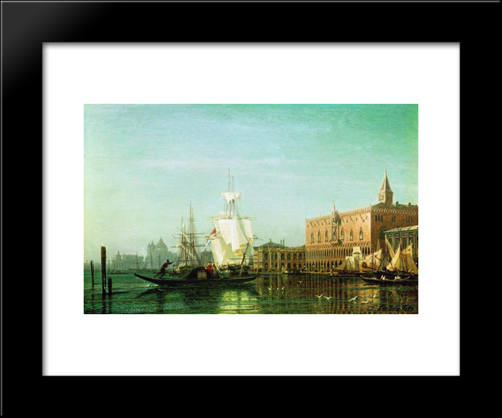 Venice 20x24 Black Modern Wood Framed Art Print Poster by Bogolyubov, Alexey