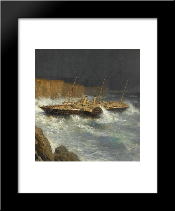 Wreck Of Livadia (Fragment) 20x24 Black Modern Wood Framed Art Print Poster by Bogolyubov, Alexey