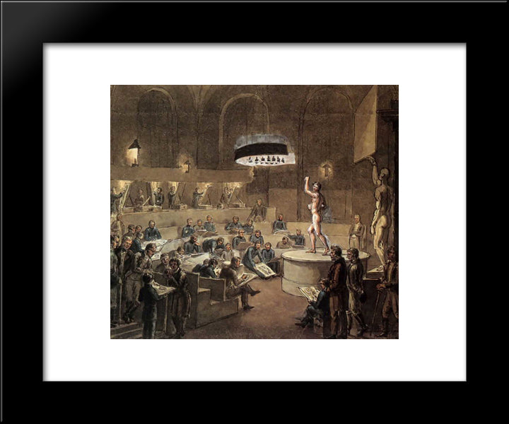 Full-Scale Class 20x24 Black Modern Wood Framed Art Print Poster by Venetsianov, Alexey
