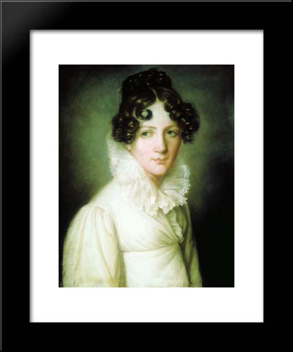 Portrait Of Natalia Pavlovna Stroganova 20x24 Black Modern Wood Framed Art Print Poster by Venetsianov, Alexey