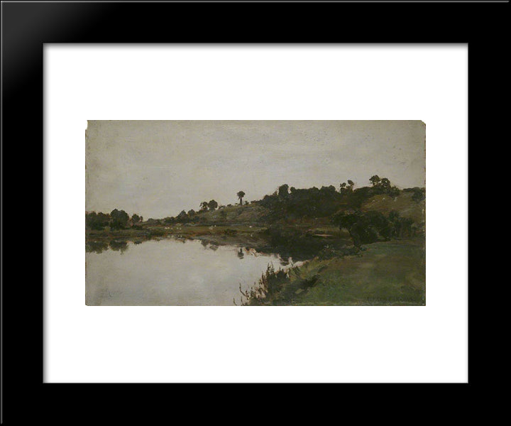 River Landscape 20x24 Black Modern Wood Framed Art Print Poster by Parsons, Alfred