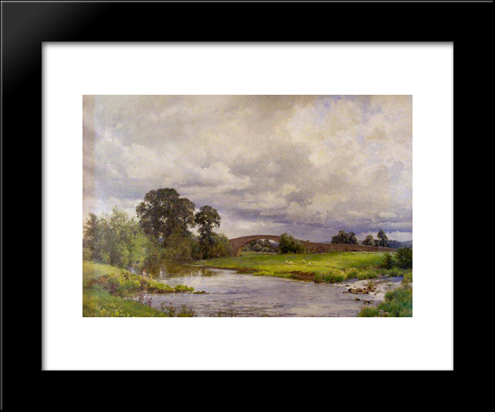 Thorverton Bridge 20x24 Black Modern Wood Framed Art Print Poster by Parsons, Alfred
