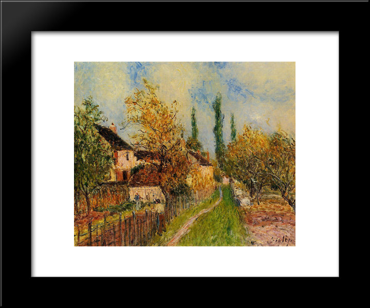 Path At Sablons 20x24 Black Modern Wood Framed Art Print Poster by Sisley, Alfred