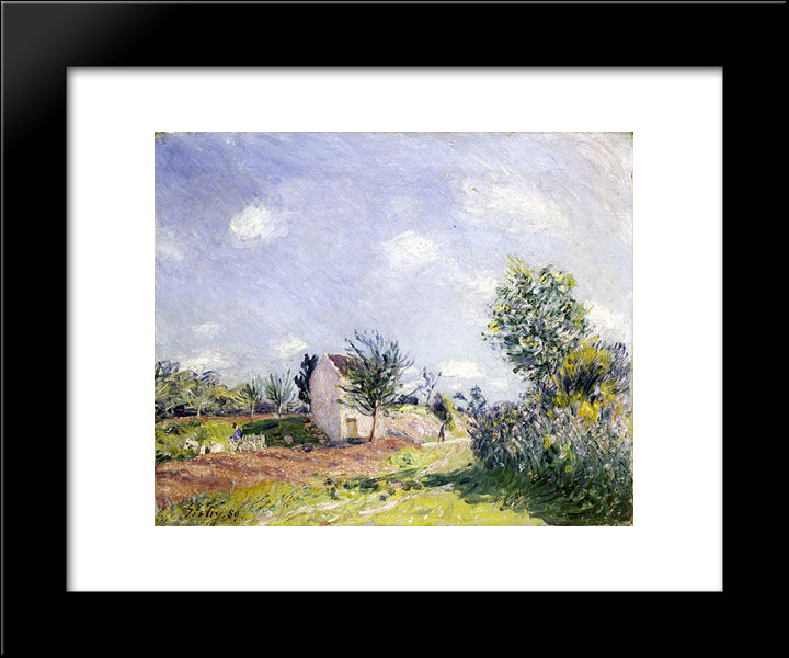 Springtime 20x24 Black Modern Wood Framed Art Print Poster by Sisley, Alfred