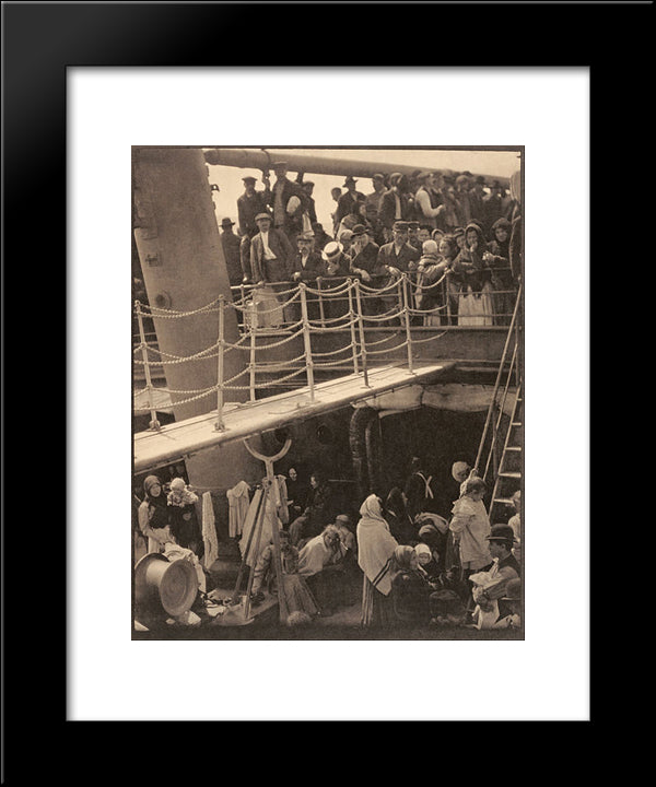 The Steerage 20x24 Black Modern Wood Framed Art Print Poster by Stieglitz, Alfred