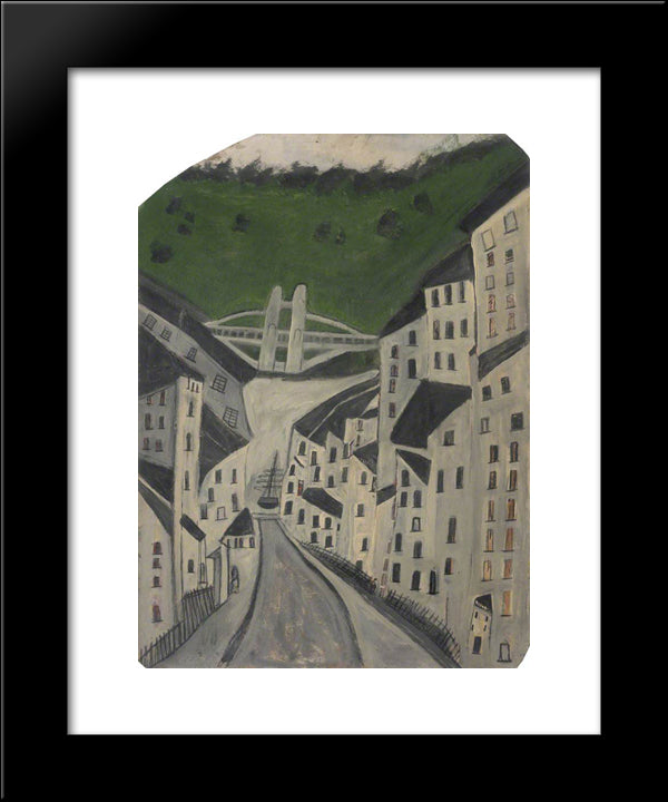 Saltash 20x24 Black Modern Wood Framed Art Print Poster by Wallis, Alfred