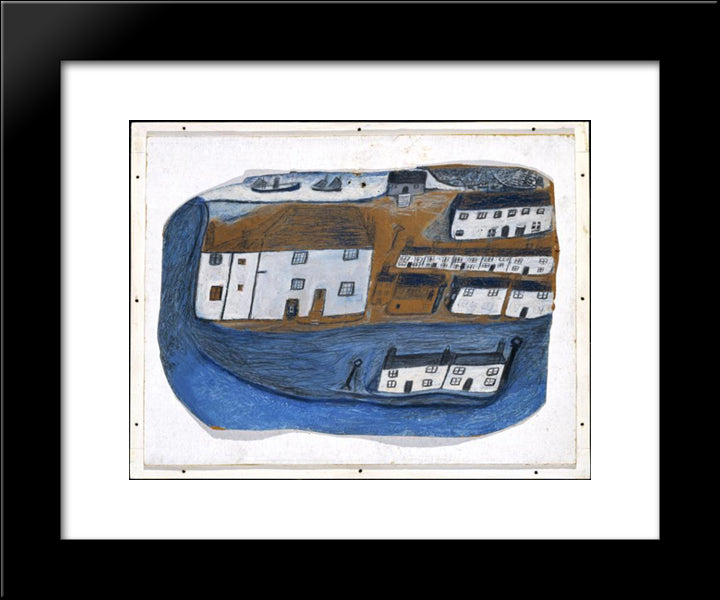St Ives 20x24 Black Modern Wood Framed Art Print Poster by Wallis, Alfred