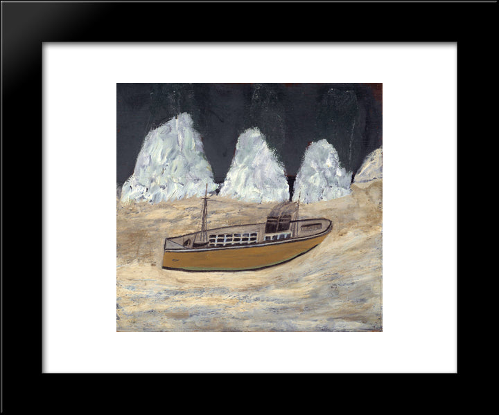 Voyage To Labrador 20x24 Black Modern Wood Framed Art Print Poster by Wallis, Alfred