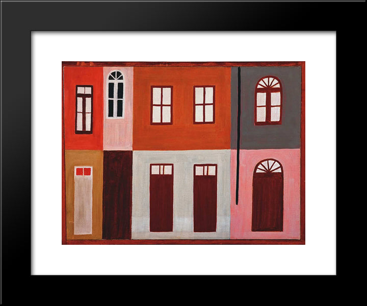 Casas 20x24 Black Modern Wood Framed Art Print Poster by Volpi, Alfredo