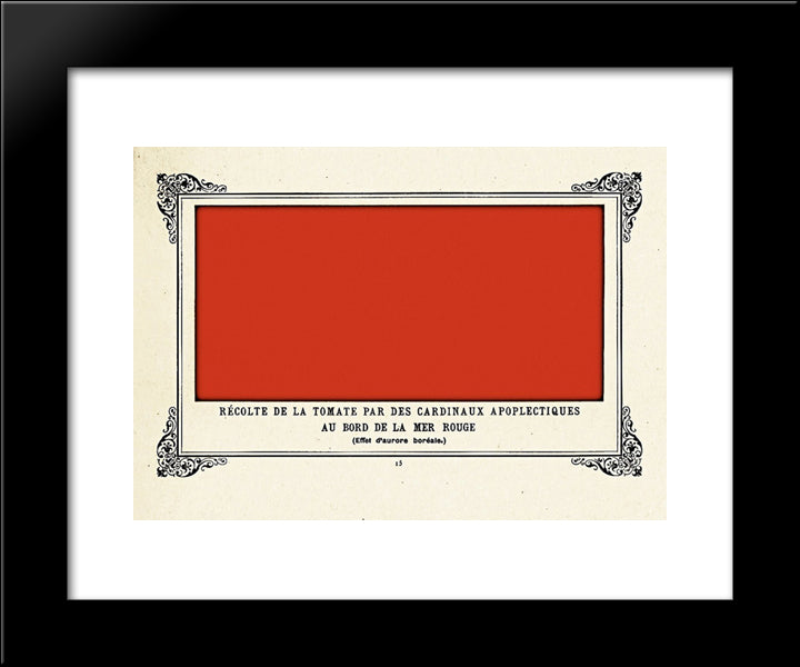 Apoplectic Cardinals Harvesting Tomatoes On The Shore Of The Red Sea (Study Of The Aurora Borealis) 20x24 Black Modern Wood Framed Art Print Poster by Allais, Alphonse