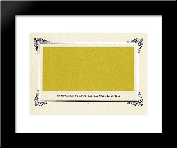 Jaundiced Cuckolds Handling Ochre 20x24 Black Modern Wood Framed Art Print Poster by Allais, Alphonse