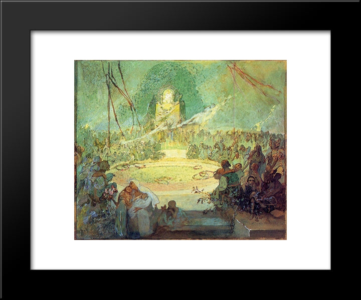 Age Of Love 20x24 Black Modern Wood Framed Art Print Poster by Mucha, Alphonse