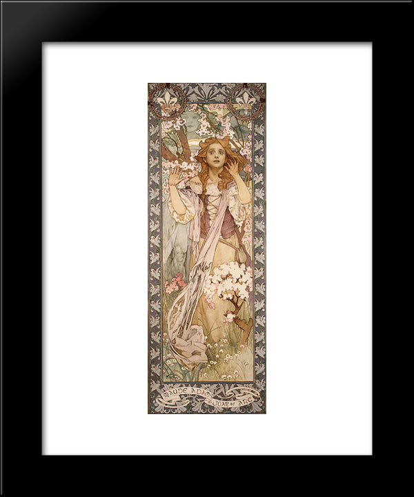 Maude Adams As Joan Of Arc 20x24 Black Modern Wood Framed Art Print Poster by Mucha, Alphonse