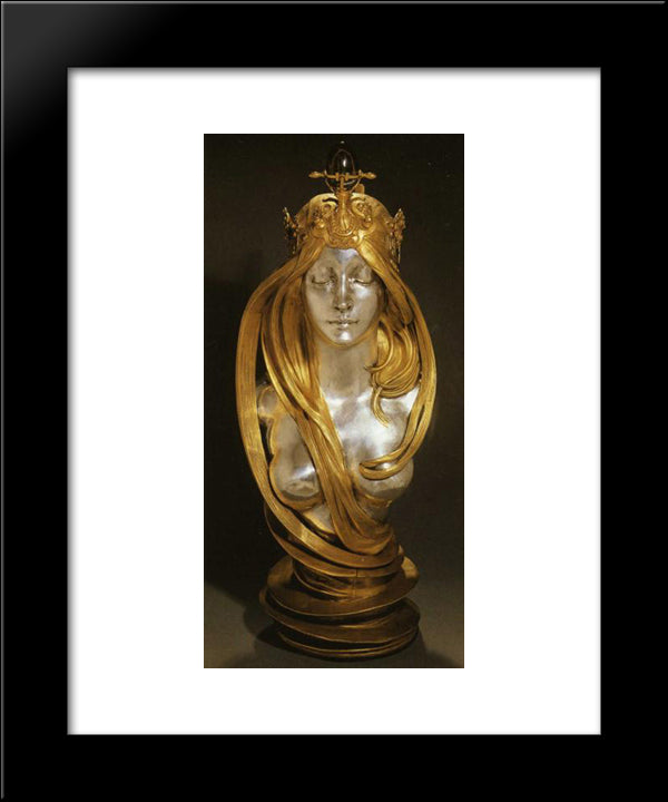 Nature 20x24 Black Modern Wood Framed Art Print Poster by Mucha, Alphonse