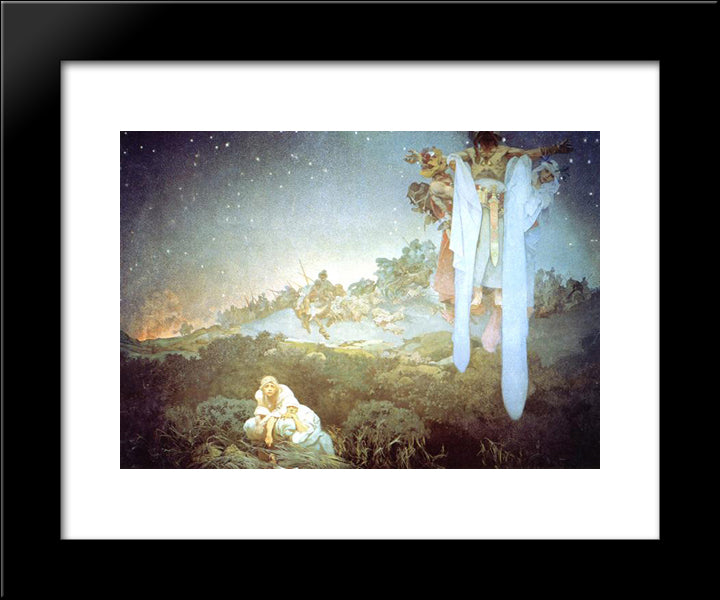 The Slavs In Their Original Homeland 20x24 Black Modern Wood Framed Art Print Poster by Mucha, Alphonse