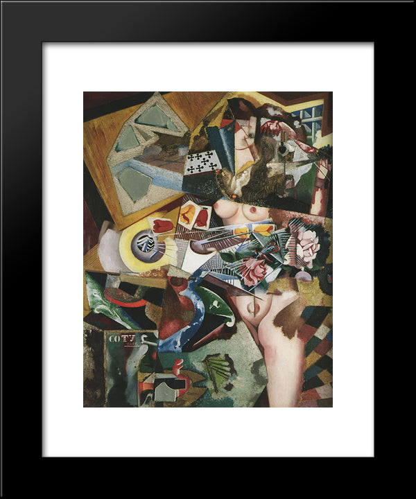 Coty 20x24 Black Modern Wood Framed Art Print Poster by Souza Cardoso, Amadeo de