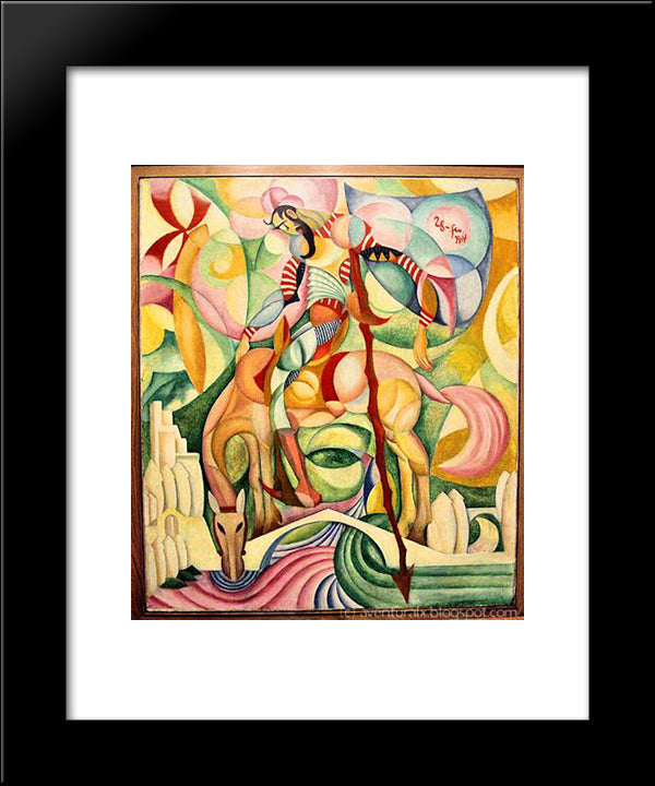 Don Quihote 20x24 Black Modern Wood Framed Art Print Poster by Souza Cardoso, Amadeo de