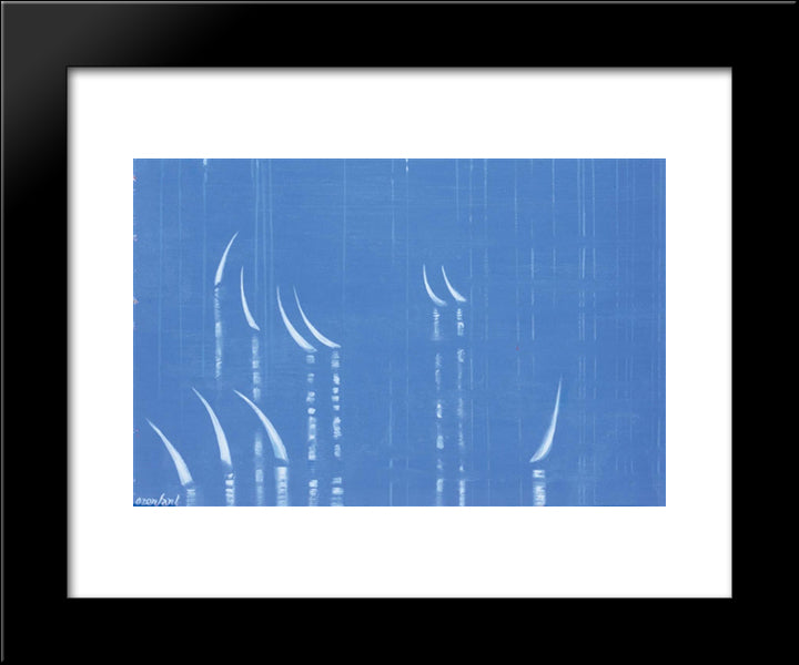 36 Voiles 20x24 Black Modern Wood Framed Art Print Poster by Ozenfant, Amedee