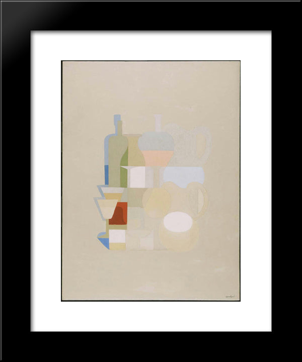Nacres 20x24 Black Modern Wood Framed Art Print Poster by Ozenfant, Amedee