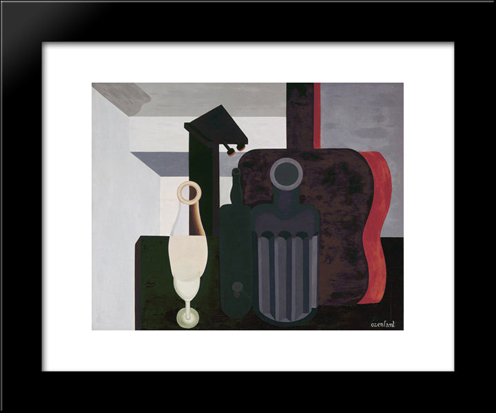 Still Life 20x24 Black Modern Wood Framed Art Print Poster by Ozenfant, Amedee