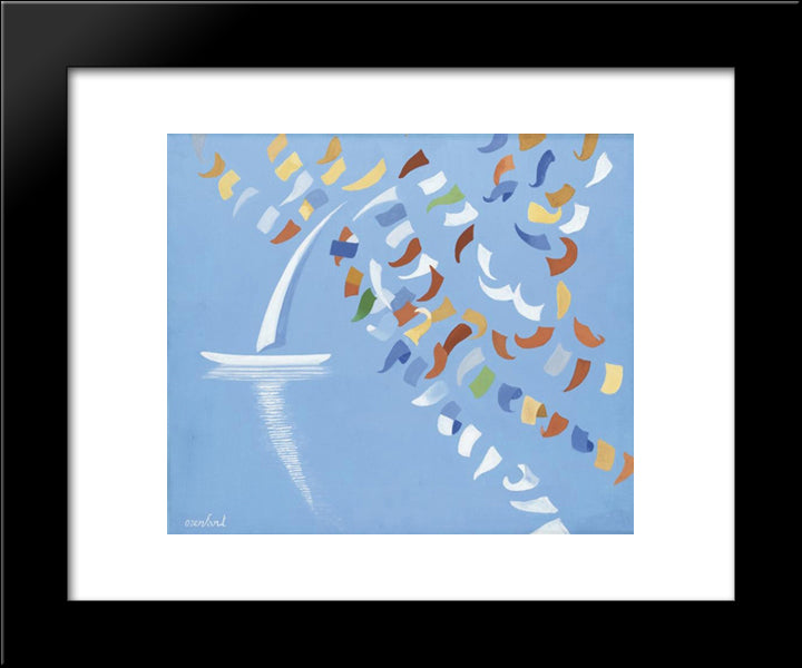 Voilier 20x24 Black Modern Wood Framed Art Print Poster by Ozenfant, Amedee