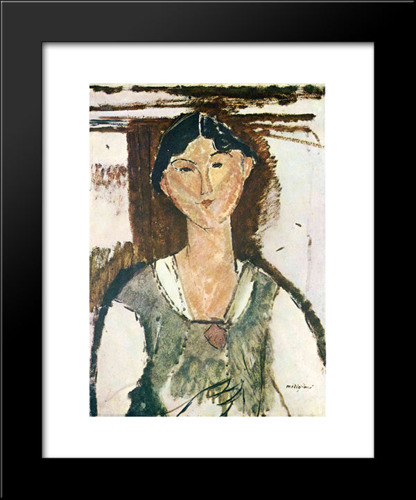 Beatrice Hastings 20x24 Black Modern Wood Framed Art Print Poster by Modigliani, Amedeo