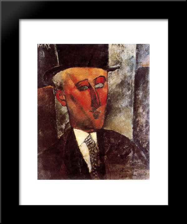 Max Jacob 20x24 Black Modern Wood Framed Art Print Poster by Modigliani, Amedeo