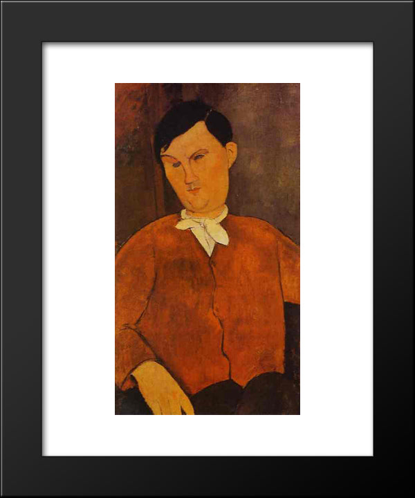 Monsier Deleu 20x24 Black Modern Wood Framed Art Print Poster by Modigliani, Amedeo