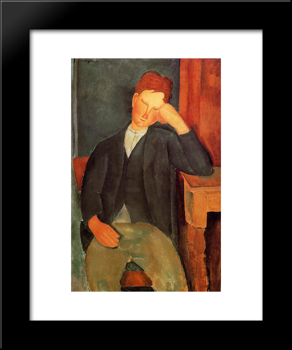 The Young Apprentice 20x24 Black Modern Wood Framed Art Print Poster by Modigliani, Amedeo