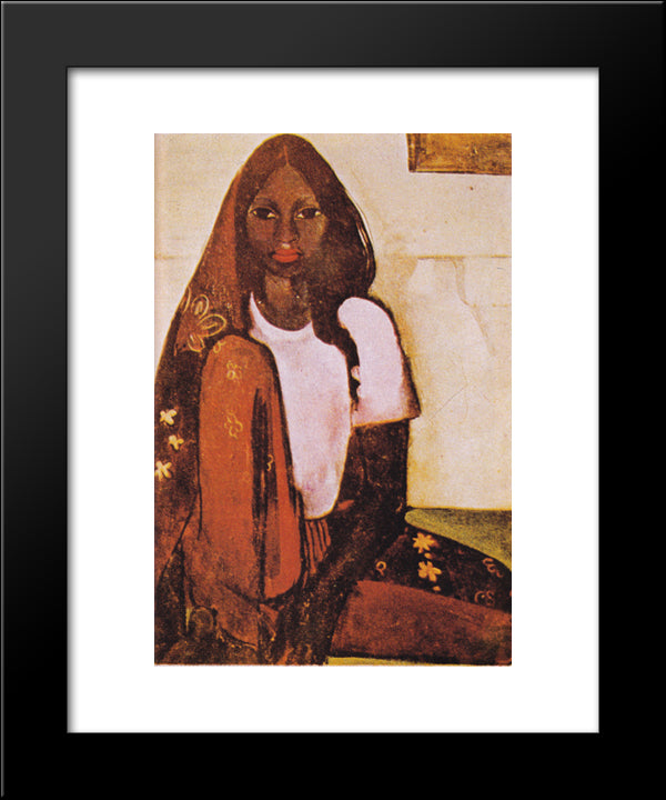 The Child Bride 20x24 Black Modern Wood Framed Art Print Poster by Sher Gil, Amrita