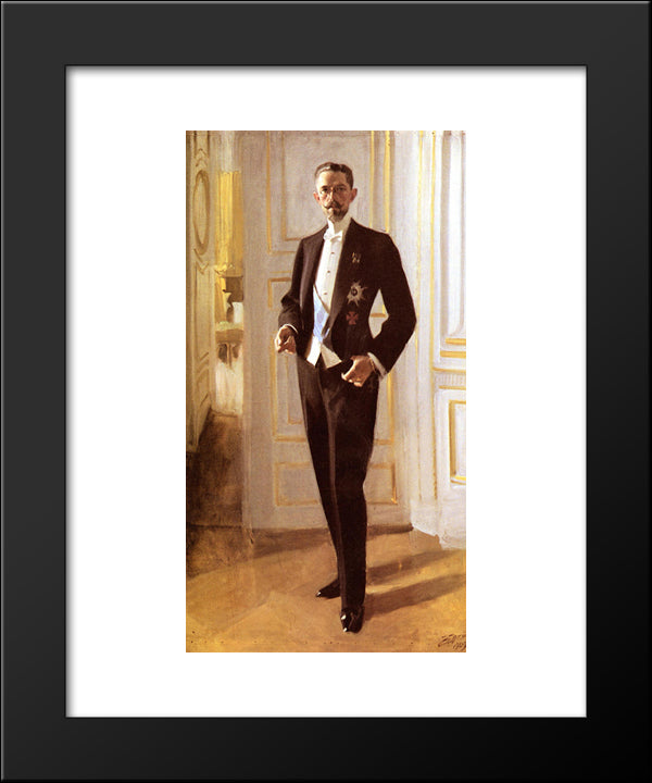Gustav V 20x24 Black Modern Wood Framed Art Print Poster by Zorn, Anders