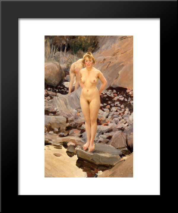 Helga 20x24 Black Modern Wood Framed Art Print Poster by Zorn, Anders