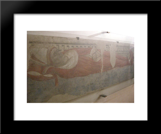 Lying Saint 20x24 Black Modern Wood Framed Art Print Poster by Castagno, Andrea del