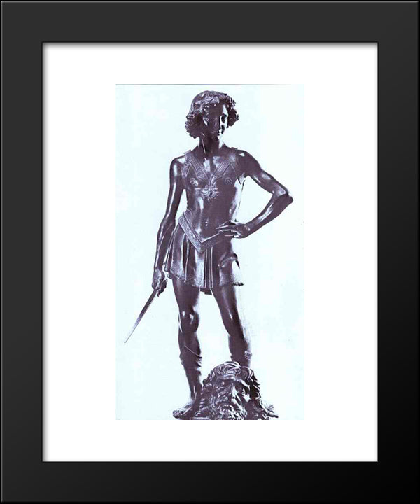 David 20x24 Black Modern Wood Framed Art Print Poster by Verrocchio, Andrea del
