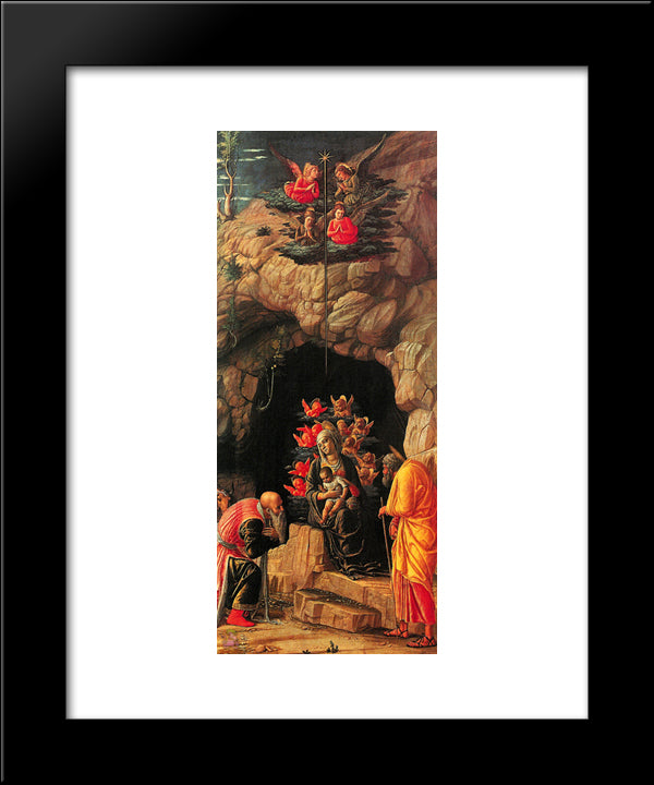 Adoration Of The Magi 20x24 Black Modern Wood Framed Art Print Poster by Mantegna, Andrea
